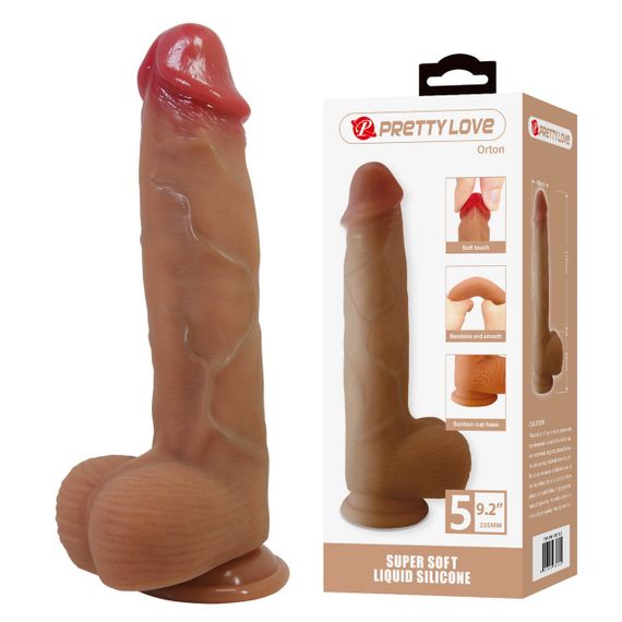 Фалоімітатор Pretty Love Orton 9.2 Super Soft Liquid Silicone Dildo Sex Aura