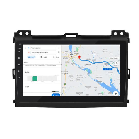 Штатная магнитола Lesko для Toyota Land Cruiser Prado 120 Series Рестайлинг 2007-2009 9" 4/64 4G+CarPlay GPS | Зображення 4