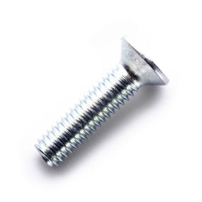 Винт метрический с потайной головкой М8*25 DIN 965 кл. пр. 4,8 цинк белый (пач 50шт) APRO
