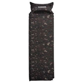 Каремат самонадувний килимок туристичний 185x60x2,5 см з подушкою Ranger Batur Camo піксель RA 6640