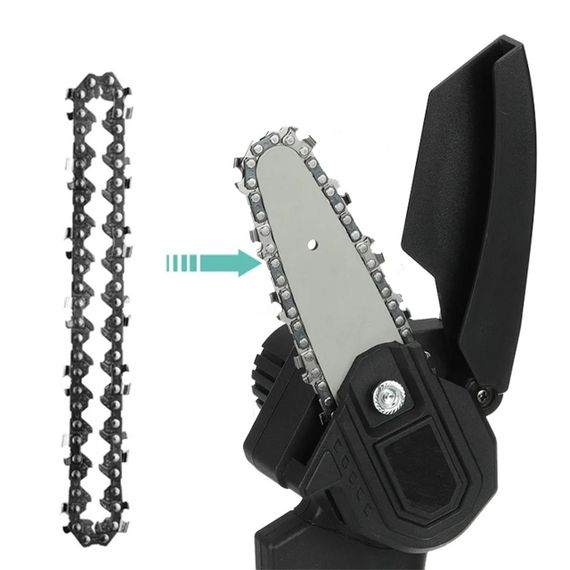 Аккумуляторная цепная пила 24V с 2-мя аккумуляторами Lithium в кейсе / Беспроводная ручная мини электропила | Зображення 2