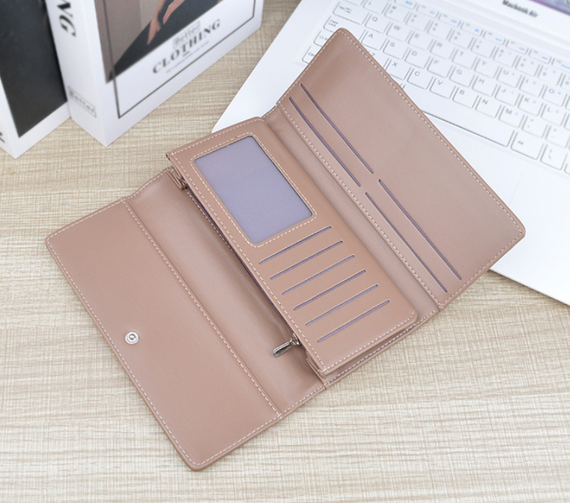 Кошелек клатч женский стильный вместительный классический Бежевый | Зображення 1