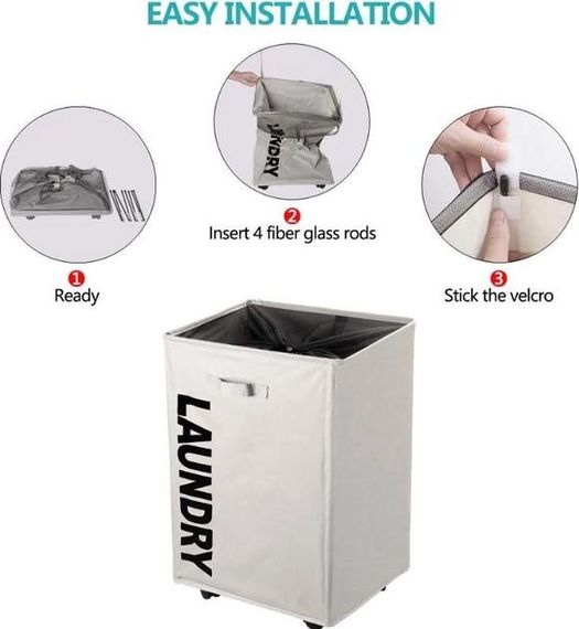 Корзина для білизни з ручками ROLLING BAG XPRO чорний (43668-_310) | Зображення 1