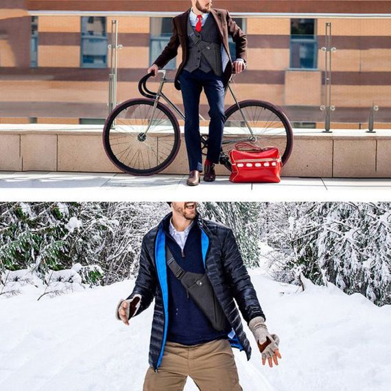 Сумка шкіряна чоловіча крос-боді Cross Body, Сумки слінг чоловічі крос боді, Сумка крос-боді гладка IY-87 | Зображення 4