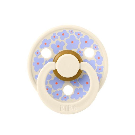 Соска пустушка Bibs Studio Colour 6-18 міс Jasmine Field – Ivory