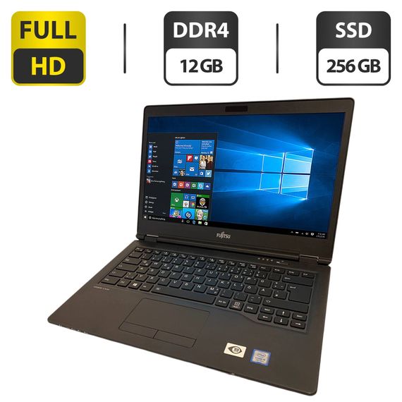 Ноутбук Fujitsu LifeBook U748 / 14" (1920x1080) IPS / Intel Core i5-7200U (2 (4) ядра по 2.5 - 3.1 GHz) / 12 GB DDR4 / 256 GB SSD / Intel HD Graphics 620 / WebCam б/в