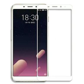 Захисне скло 2.5D на весь екран для Meizu M6S колір Білий