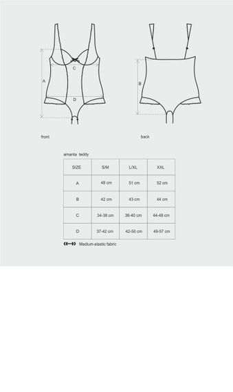 Obsessive Amanta teddy S/M | Зображення 6