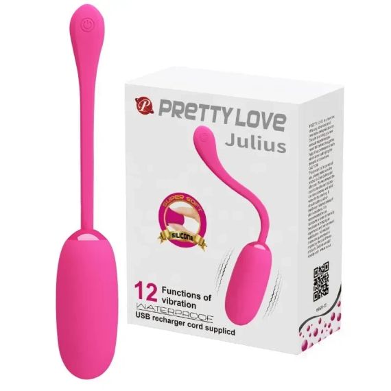 Віброяйце PRETTY LOVE JULIUS EGG Pink 12 function vibrations Sex Aura | Зображення 1