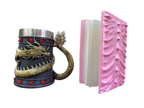 Подарунковий набір Кухоль 3D Танард Gold Rose та Блокнот 3D «Дракон Єдинорога» | Зображення 1