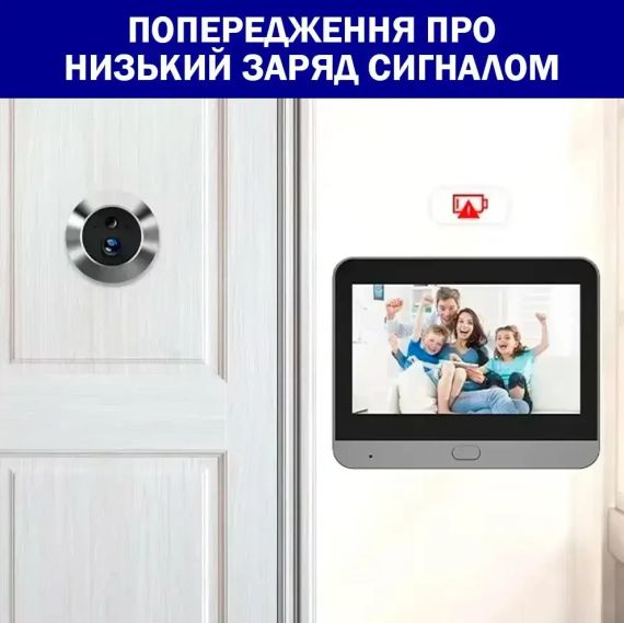 Відеодомофон Tuya Smart Video Doorbell ED-300PA / Дверний бездротовий дзвінок Wi-Fi з ІЧ-підсвічуванням та датчиком руху | Зображення 2