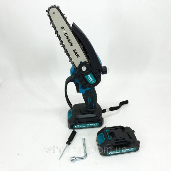 Экологичная цепная пила на аккумуляторах Krafftec, Садовая сабельная пила по дереву EC-46 | Зображення 6