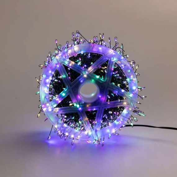 Гірлянда нитка хвойна лапа 30 метрів  640 led зелений дріт мультиколор D1750ML | Зображення 4