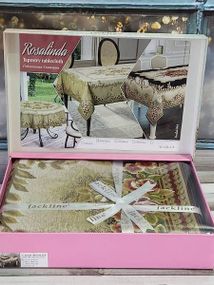 Скатерть Jackline Roselinda Black 160х220см Гобелен Хлопок/Полиэстер