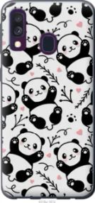 Чехол на Samsung Galaxy A40 2019 A405F Панды из пластика FCh_018352