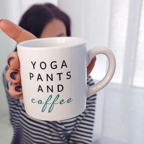 Кружка маленькая Yoga pants and coffee 170 мл (KRD_20M018)
