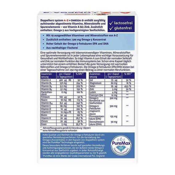 Витамины Doppelherz A-Z + Омега-3 — комплекс для иммунитета, энергии и здоровья сердца, Германия | Зображення 2