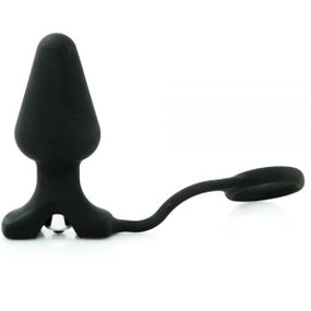Анальна пробка з кільцем Black Silicone, Черный