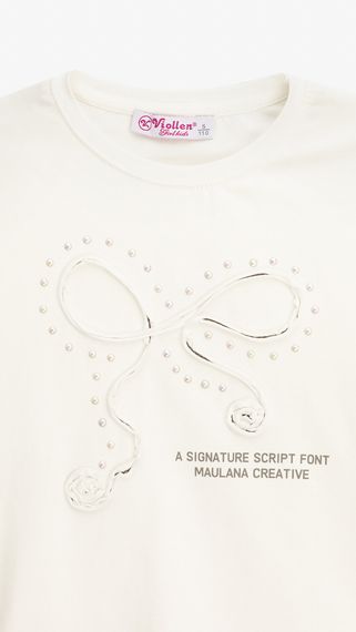Костюм футболка+шорти для дівчинки Dinomin 2852 110 см Молочний shop (2000999523045) | Зображення 1