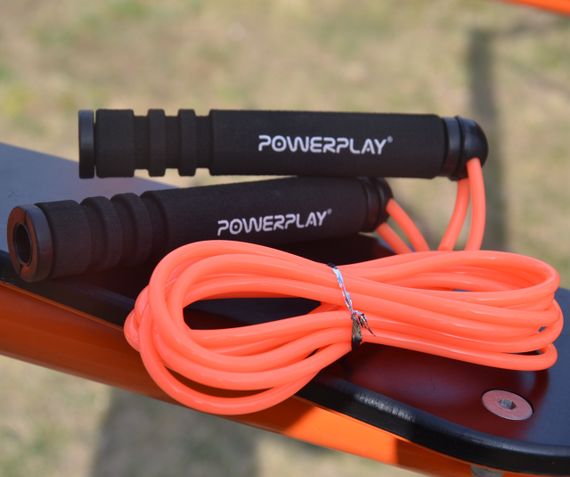 Скакалка PowerPlay 4205 Classic Plus Jump Rope Помаранчева 2,7 м | Зображення 7