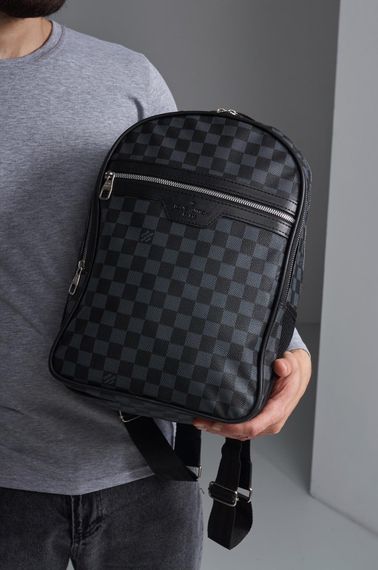 Рюкзак Louis Vuitton чорна з сірим клітка | Зображення 8