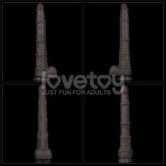 Фалоімітатор - Dual Layered Bendable Silicone Cock XXL 16'' Black | Зображення 2