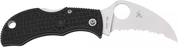 Ніж Spyderco Manbug Hawkbill VG-10 Serrated FRN Black | Зображення 1