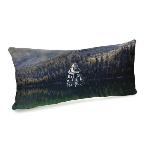 Подушка для дивану оксамитова Just go with the flow 50x24 см (52BP_ORG002)