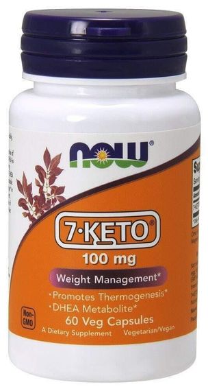 7 кето Дегідроепіандростерон, 7-Keto, Now Foods, 100 мг, 60 капсул