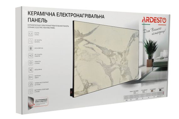 Керамическая электронагревательная панель с терморегулятором Ardesto HCP-1000RM (мрамор) (HCP-1000RM) | Зображення 6