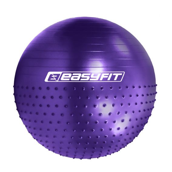 Фітбол 85 см EasyFit Hybrid фіолетовий (фітбол напівмасажний) (EF-3013-V)