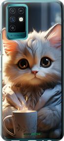 Чохол на Infinix Note 10 Білий кіт "5646u-2763-2448"