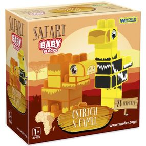 Конструктор Wader Baby Blocks Сафарі - страус &amp; верблюд (41504)