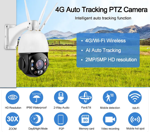 Вулична IP камера Smart HD Y10 5MP SONY 335 30X оптичний зум, WiFi PTZ, поворотна, металевий корпус IP66, | Зображення 3