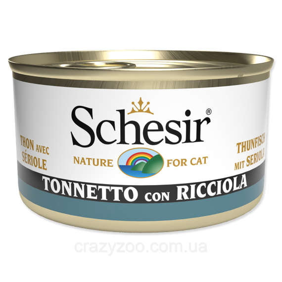 Вологий корм для котів Schesir Tuna with Yellow Tail Тунець з жовтохвостом 85 г 172785
