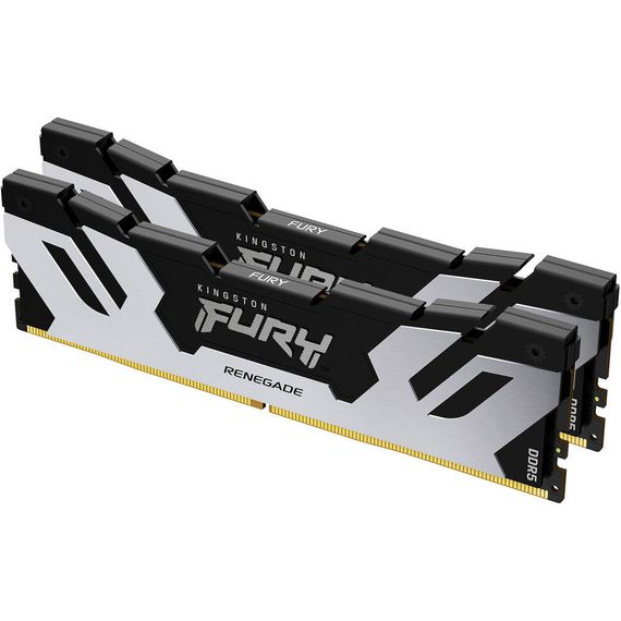 Модуль пам'яті для комп'ютера DDR5 96GB (2x48GB) 6400 MHz Renegade Silver XMP Kingston Fury (ex.HyperX) (KF564C32RSK2-96) | Зображення 1