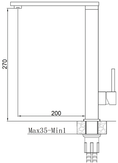 Кухонний змішувач Fabiano FKM 57 Inox 8232.403.1 018 | Зображення 1