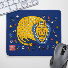 Килимок для миші Ukraine in my heart Лев 24х20 см (KYL_22U017)