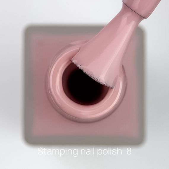 Лак для стемпінгу Crooz №08 (пастельний рожевий) 6мл | Зображення 2