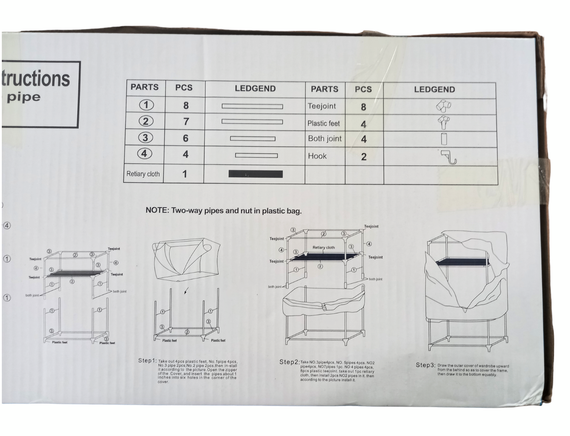 Шафа складана тканинна портативна на 2 секції, органайзер для одягу Storage Wardrobe  8863 (60х45х150 см) | Зображення 9