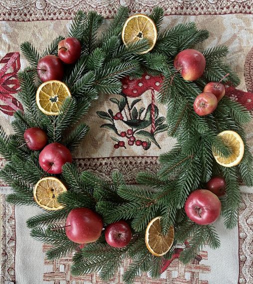 Вінок новорічний різдвяний Traditional з литої хвої зелений, Ø 50 см | Зображення 3