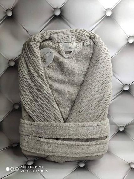 Халат чоловічий Pupilla Karen Bej Махра Мікрокоттон