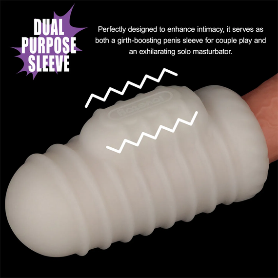 Насадка на член/мастурбатор - Knights Ring Vibrating Dual Purpose Sleeve-Wavy | Зображення 4