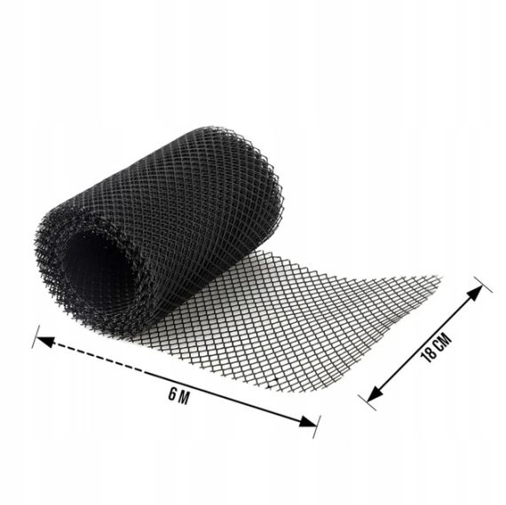 Сетка защитная для водостока от листьев 6 м х 18 см 15 крючков VOREL-69851 | Зображення 1