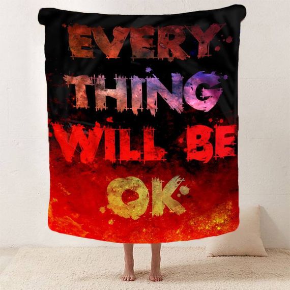Плед 3D мотиваційний "EVERY THING WILL BE OK №2" 12828 135х160 см | Зображення 2