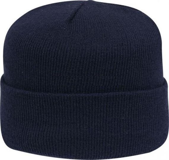 Шапка темно-синя поліції без кокарди в'язана (без флиса)