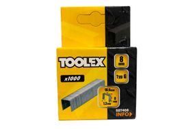 Скоба Toolex - 8 x 1,2 x 10,6мм широкая (1000шт) (88T408)