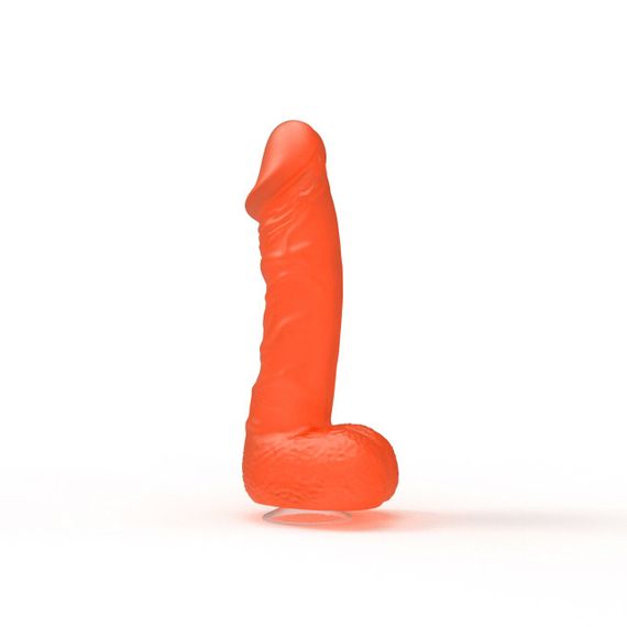 Крафтове мило-член з присоскою Чистий Кайф LARGE Orange, натуральне | Зображення 1