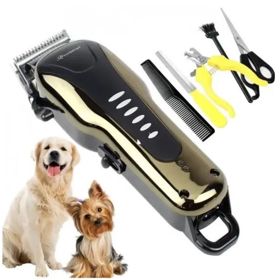 Машинка для стрижки животных Gemei GM 6063 + 4 насадки груминга | Зображення 2