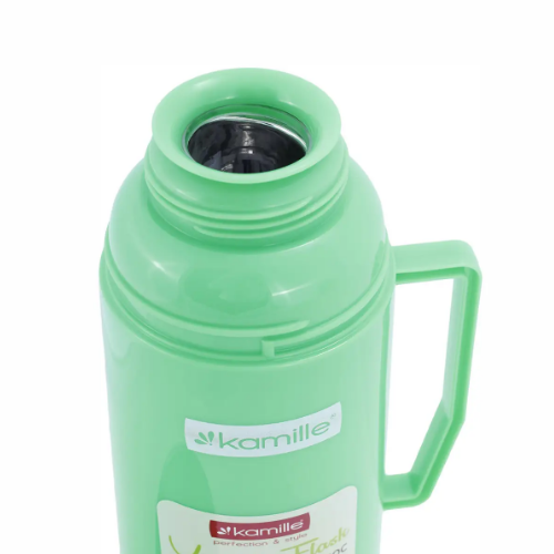 Термос 450мл зі скляною колбою і пластикової чашкою (синій, зелений, червоний) KAMILLЕ KAMILLЕ 2070 | Зображення 5
